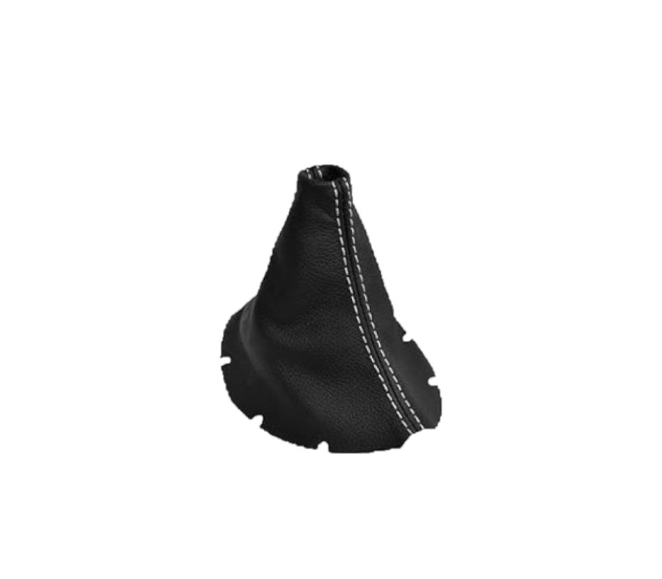 1997-2004 shift boot cover black leather corvette c5 white stitch