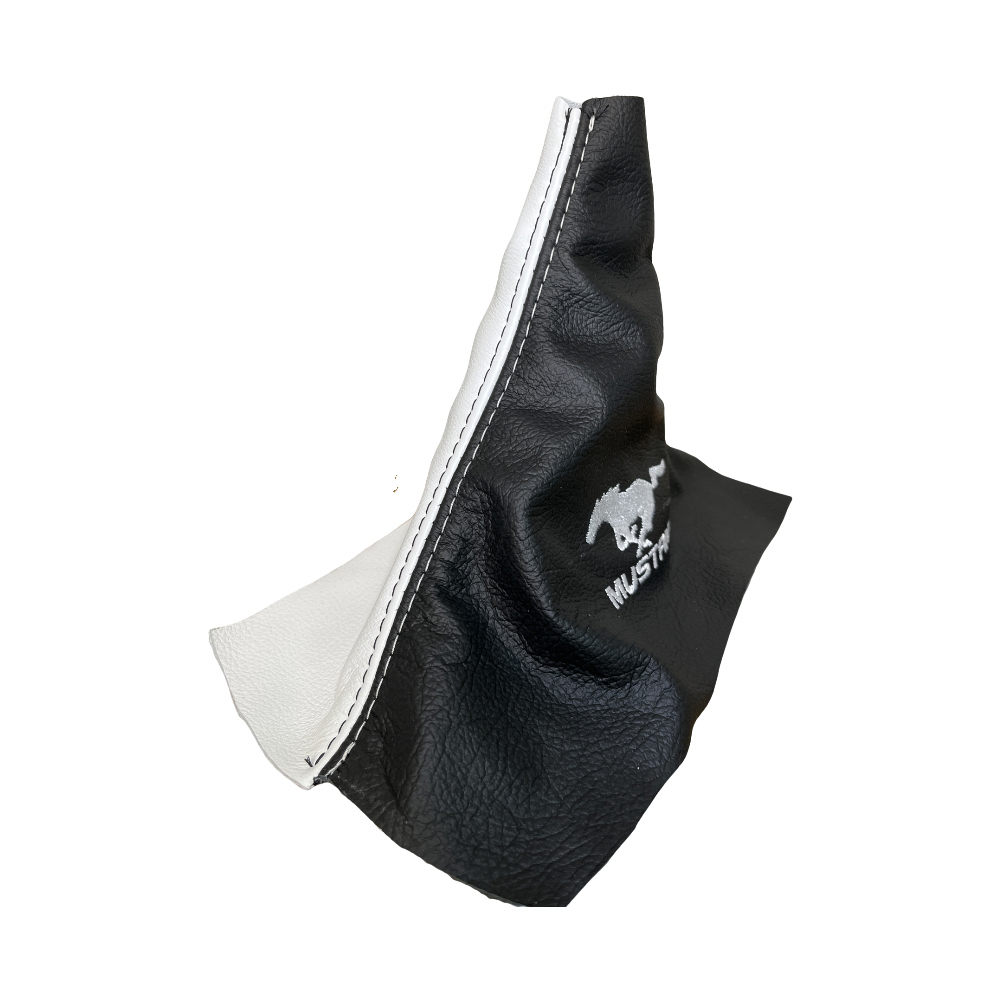 New Embroidered Real Leather MANUAL Shift Boot Cover For Ford Mustang GT 2005 2006 2007 2008 2009 2010 2011 2012 2013 2014