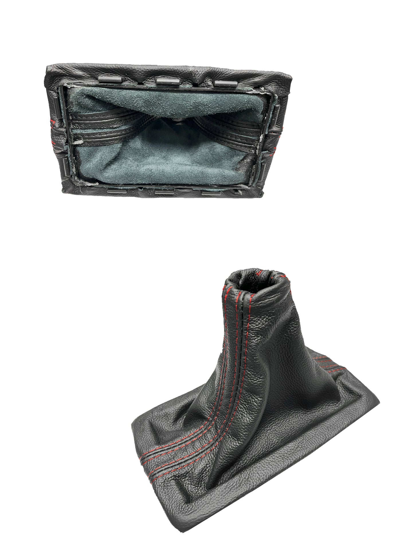 Genuine LEATHER Shift Boot Cover + Frame Fits For Ford Mustang GT 2005 2006 2007 2008 2009