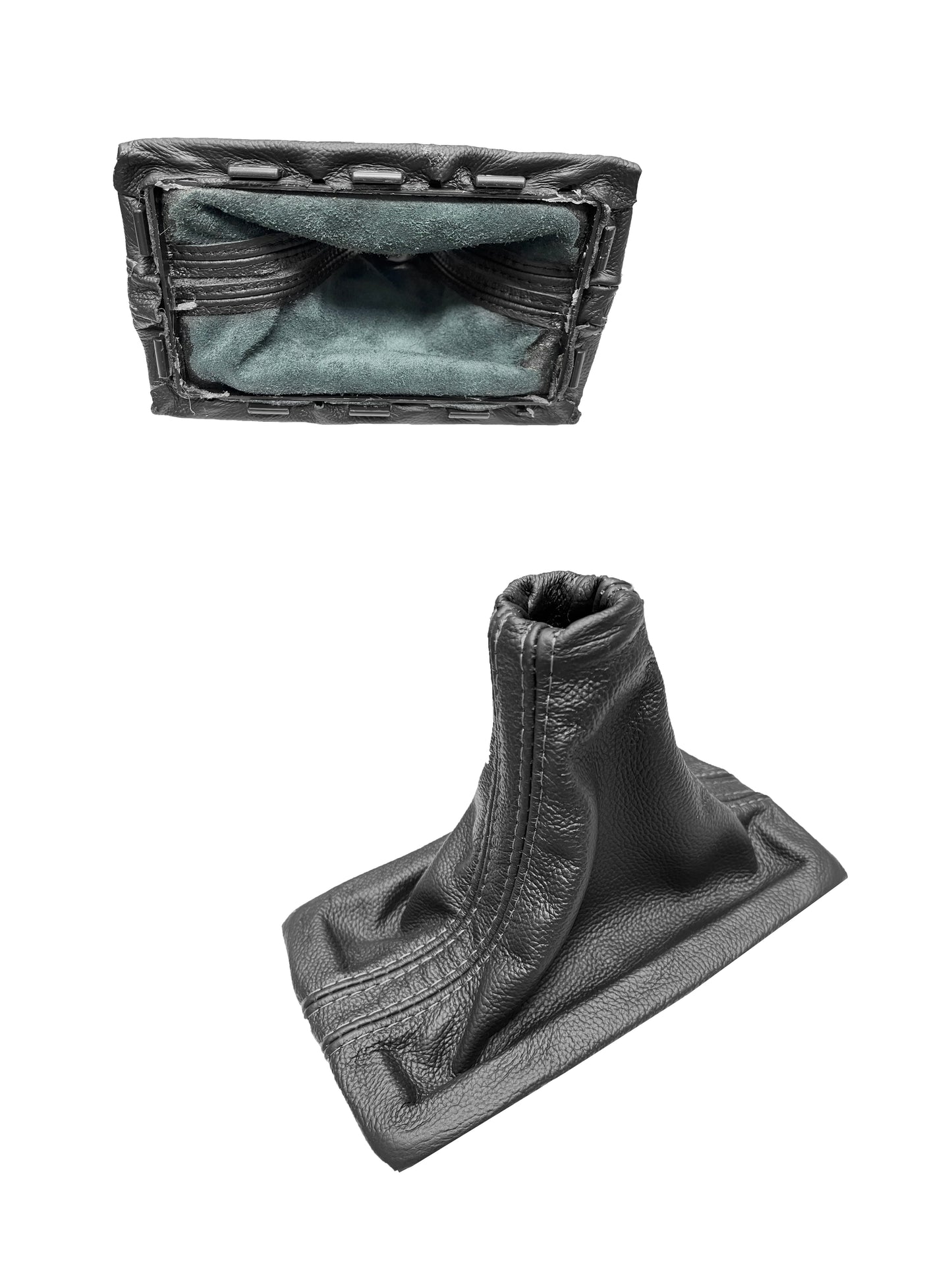 Genuine LEATHER Shift Boot Cover + Frame Fits For Ford Mustang GT 2005 2006 2007 2008 2009