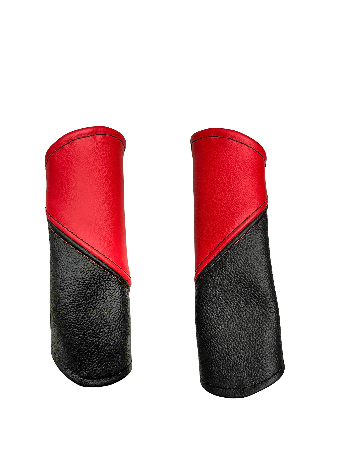genuine leather 2x door handle cover in torch red and black for chevy corvette c5 1997 1998 1999 2000 2001 2002 2003 2004