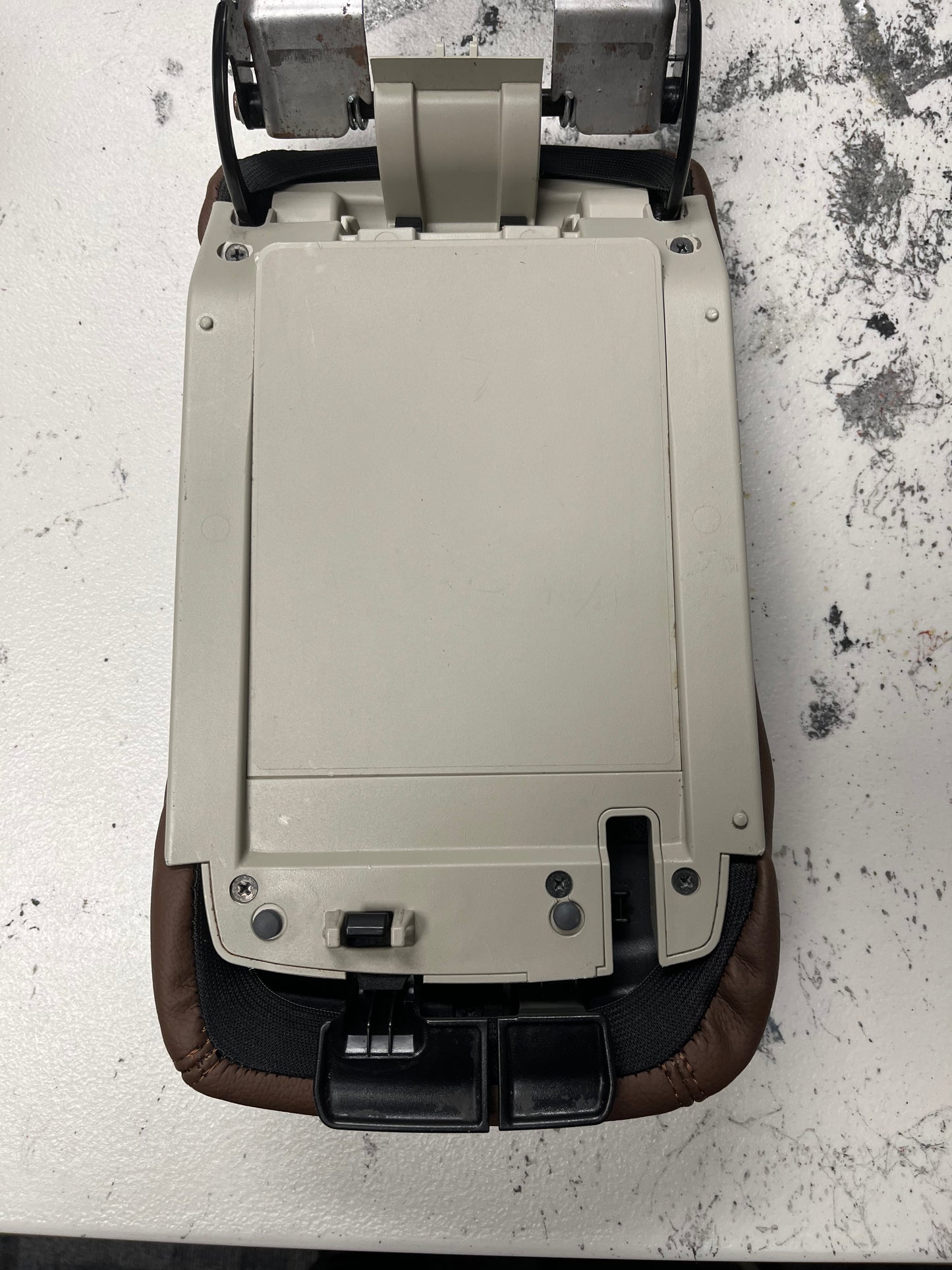 java brown synthetic leather console armrest cover for subaru legacy outback 2010 2011 2012 2013 2014