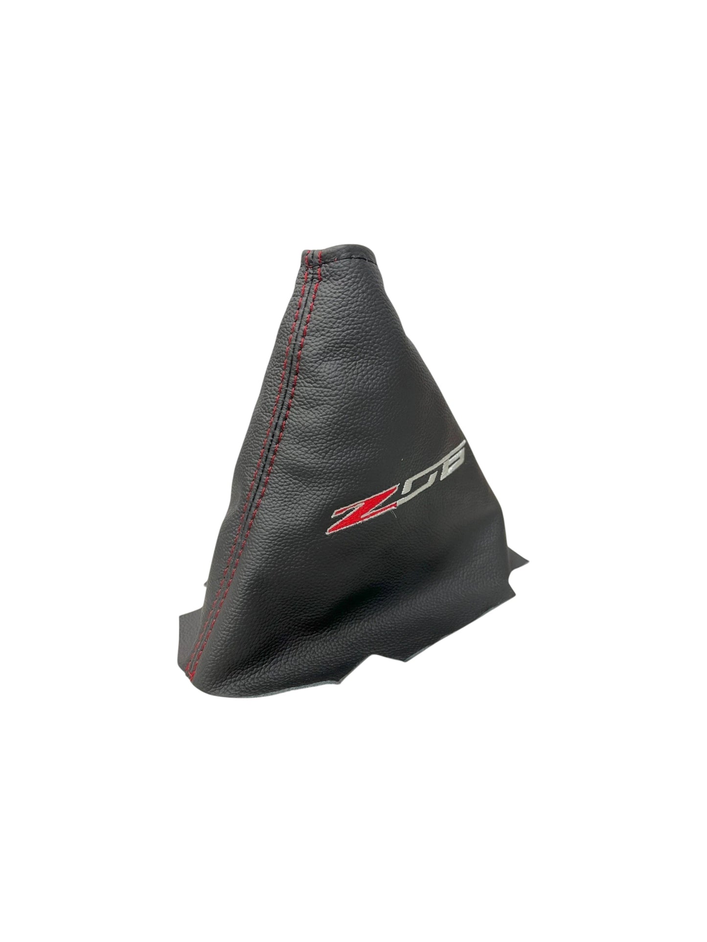 embroidery z06 red stitch leather shift boot cover for chevy corvette c6 z06 2005 2006 2007 2008 2009 2010 2011 2012 2013 manual transmission