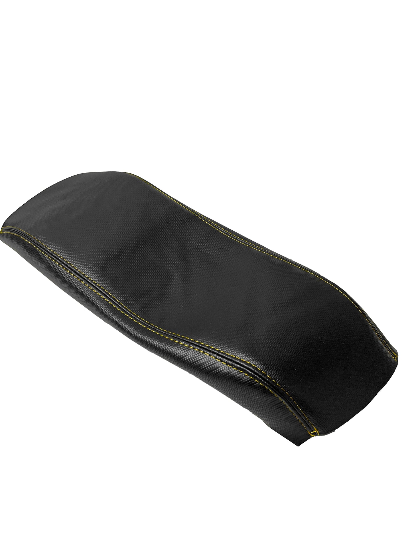 Fits For Chevy Corvette C5 1997-2004 Black Carbon Fiber Ultra Leather Console Lid Armrest Cover
