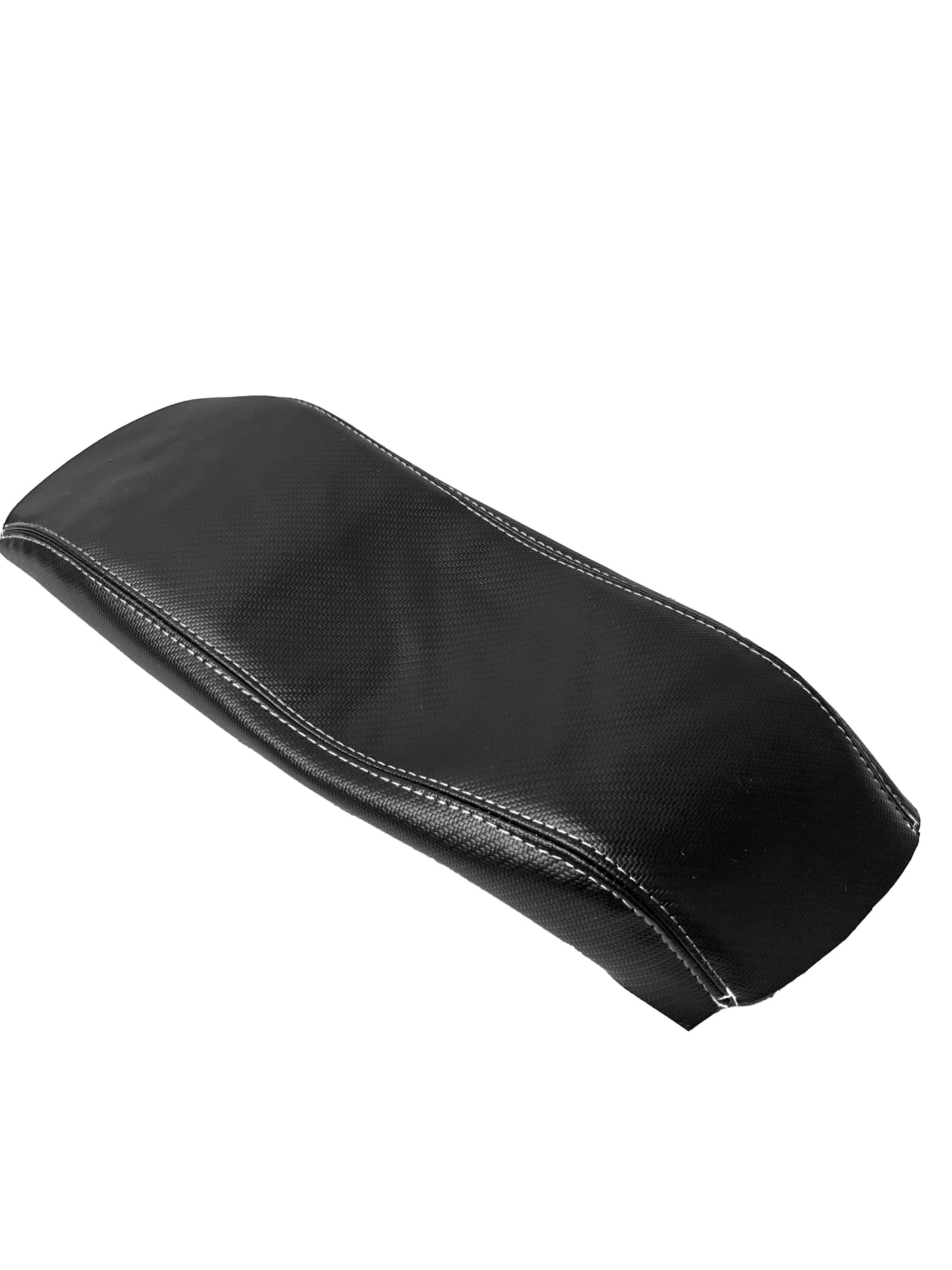 Fits For Chevy Corvette C5 1997-2004 Black Carbon Fiber Ultra Leather Console Lid Armrest Cover