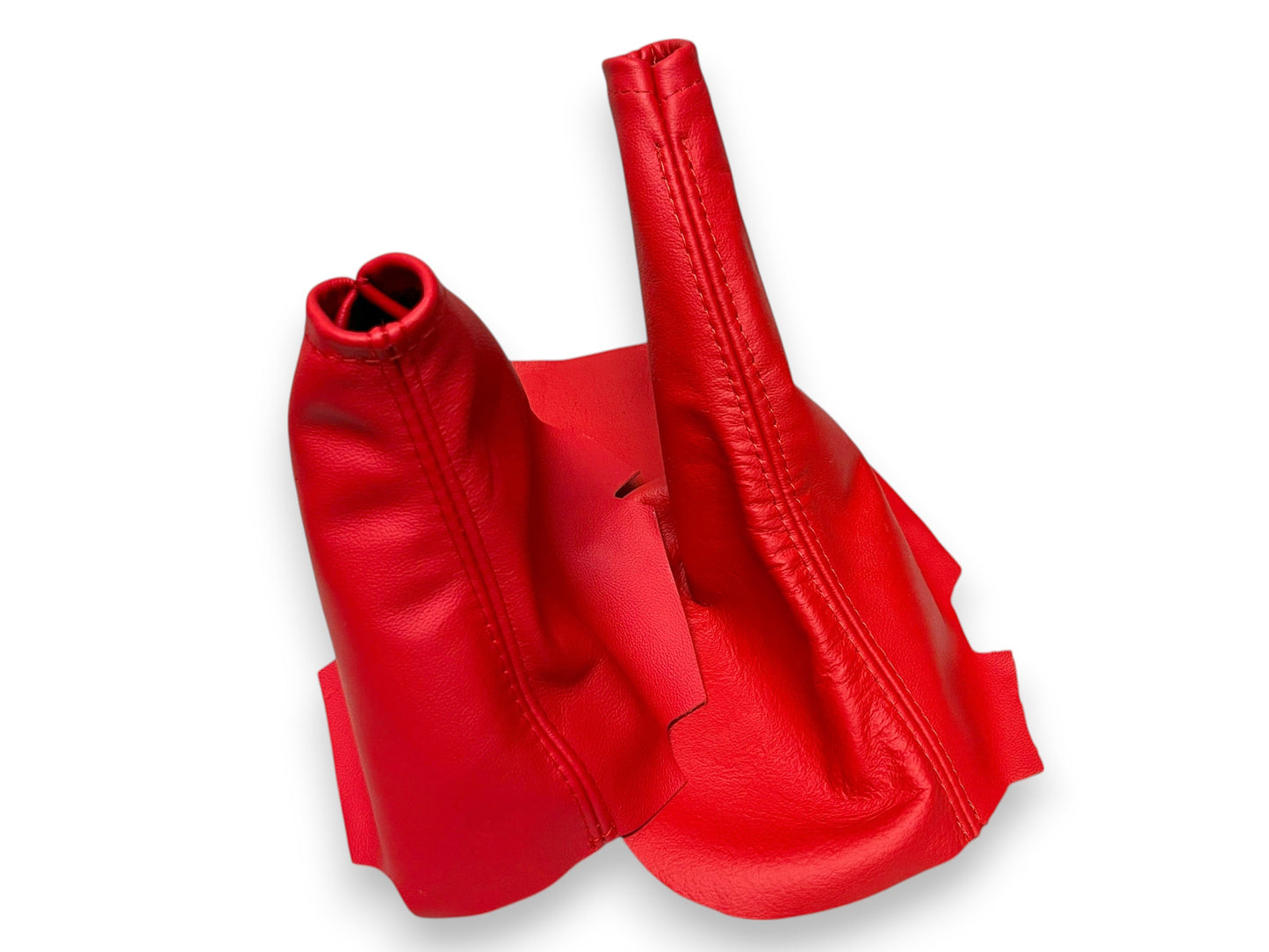 For 2005 2006 2007 2008 2009 2010 2011 2012 2013 Chevy Corvette C6 torch red leather console armrest handbrake shift boot cover manual transmission