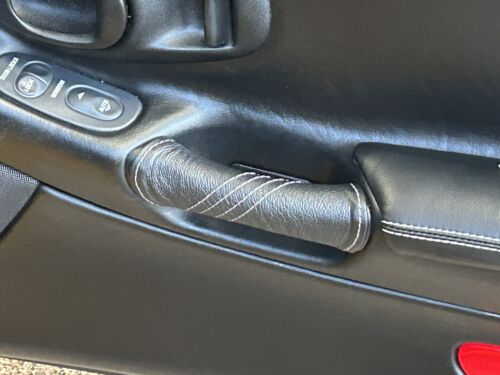 genuine leather 2x door handle cover in black for chevy corvette c5 1997 1998 1999 2000 2001 2002 2003 2004
