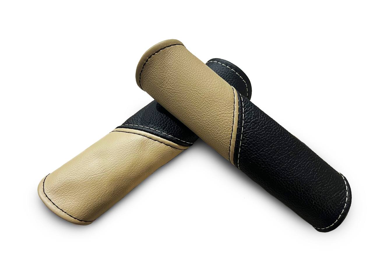 For 1997-2004 CORVETTE C5 Black & Oak Tan Leather Shift, E-Brake boot, Console, Grab, 2X Door Handle Cover