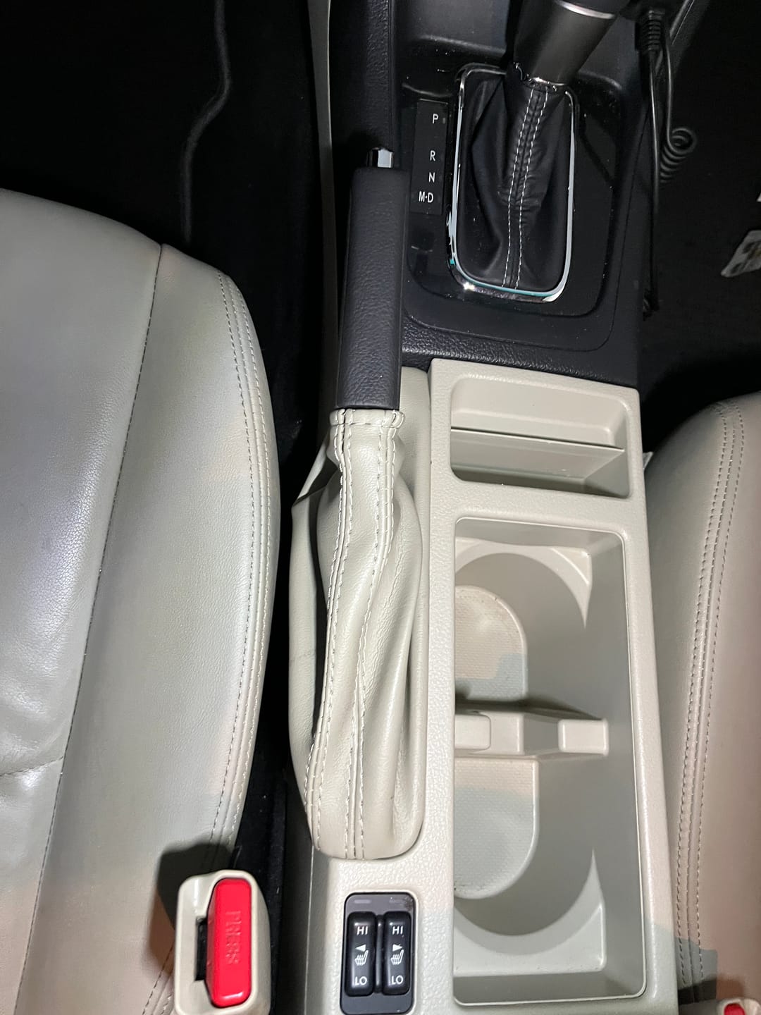 Warm Ivory Tan ebrake Boot For 2008 2009 2010 2011 2012 2013 2014 2015 2016 Subaru Impreza Outback Legacy Replacement E-brake Parking Brake Emergency Brake Genine Real Leather Boot Cover. Original Factory Color