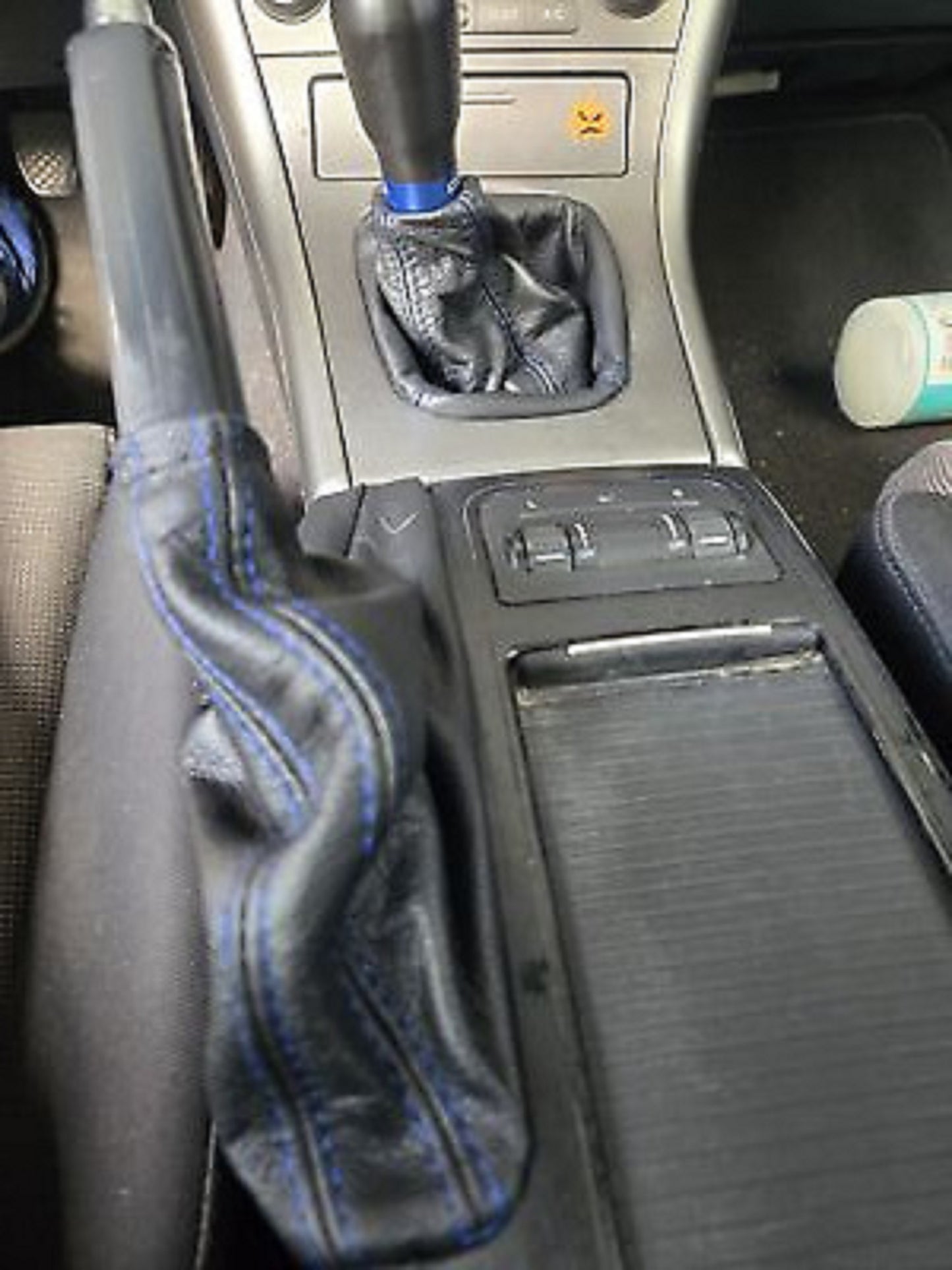 genuine real leather shift parking brake boot cover in black for subaru legacy outback 2003 2004 2005 2006 2007 2008 2009 2010