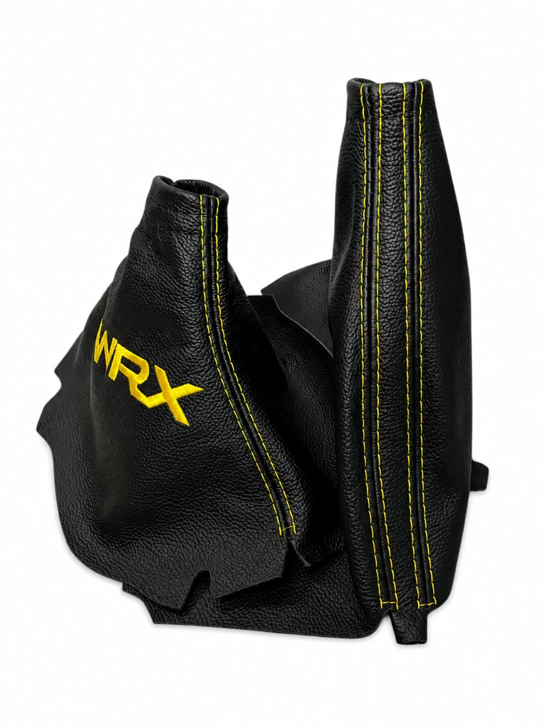 Leather Handbrake & Shift Boot Cover with Embroidery for Subaru Impreza WRX Non STI