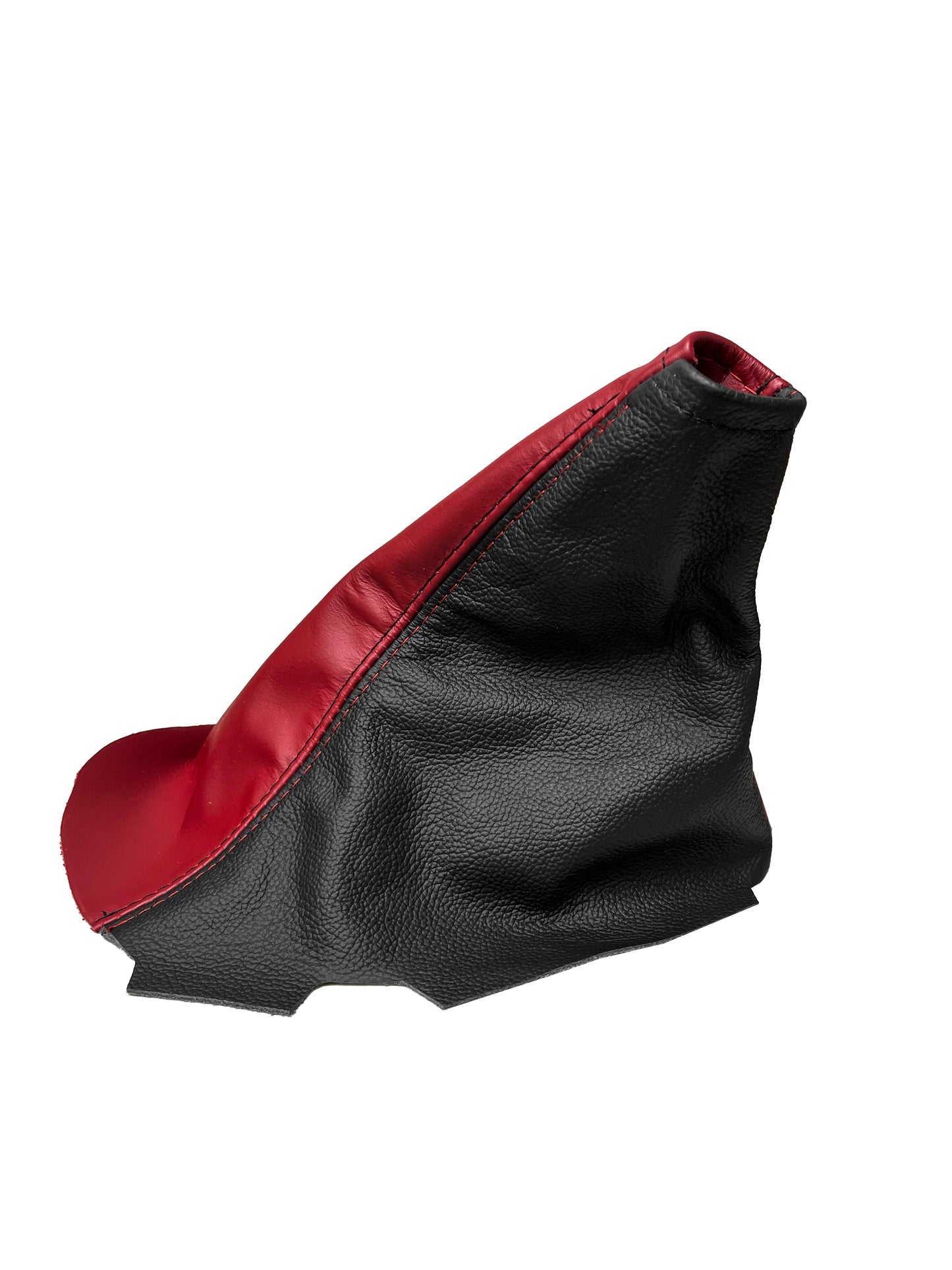 Cobalt Red & Black Leather Console Armrest Handbrake & Shift Boot Cover For 2005-2007 Chevy Corvette C6