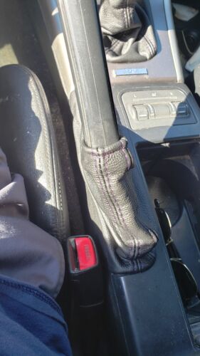 genuine real leather shift parking brake boot cover in black for subaru legacy outback 2003 2004 2005 2006 2007 2008 2009 2010