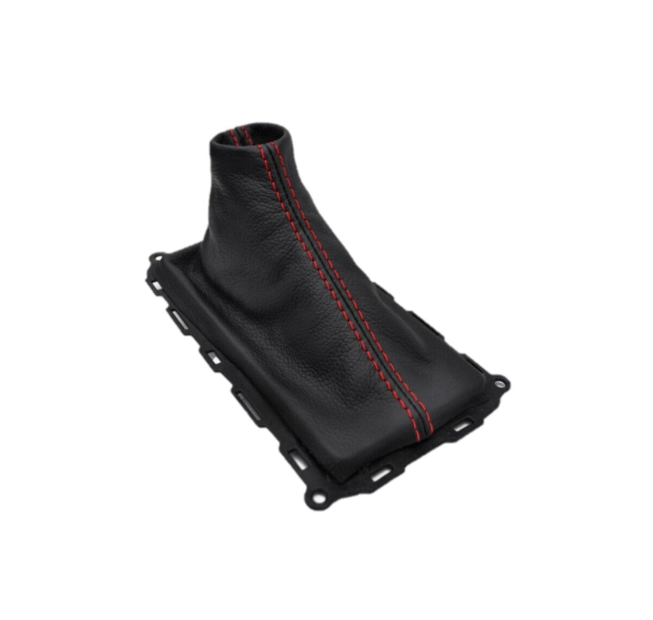 red stitch leather shift boot cover ford mustang gt 2005-2009
