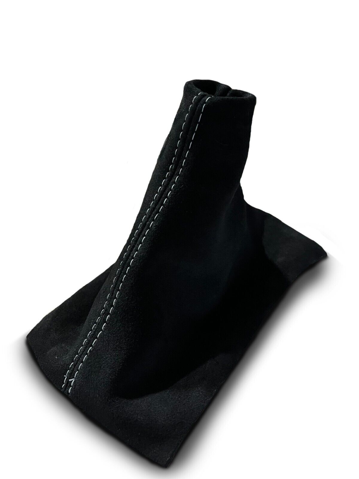 2005 2006 2007 2008 2009 ford mustang replacement shift boot cover real genuine suede alcantara black white stitching