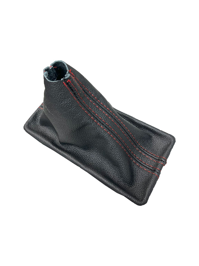 shift boot mustang 2010 2011 2012 2013 2014 black leather red stitch
