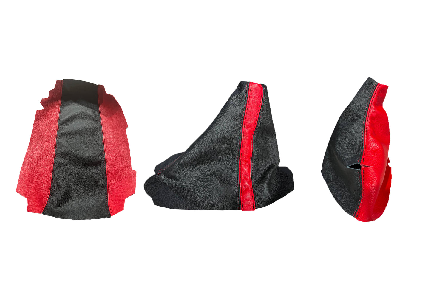Black & Torch Red Leather Interior Piece Cover Set AUTOMATIC Transmission For 1997-2004 Chevy Corvette C5