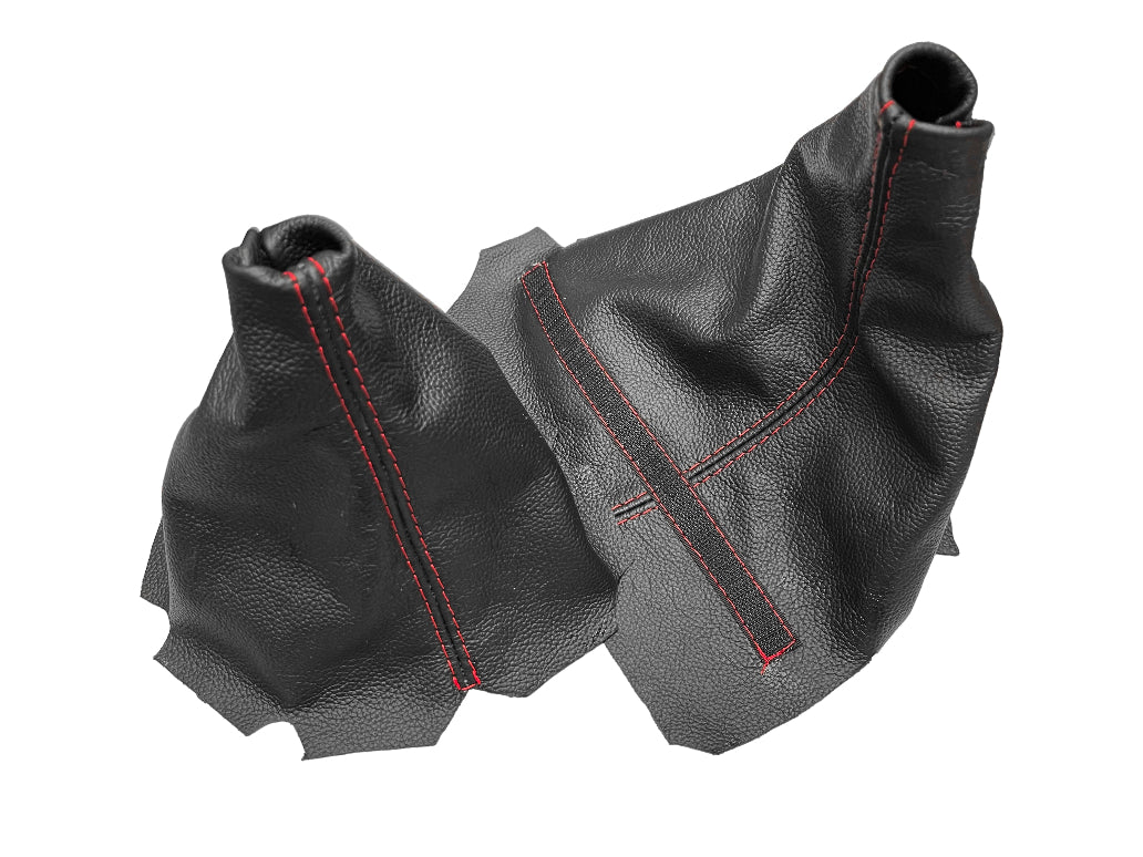 leather manual shift parking brake boot cover for chevy corvette c5 1997 1998 1999 2000 2001 2002 2003 2004 red stitch