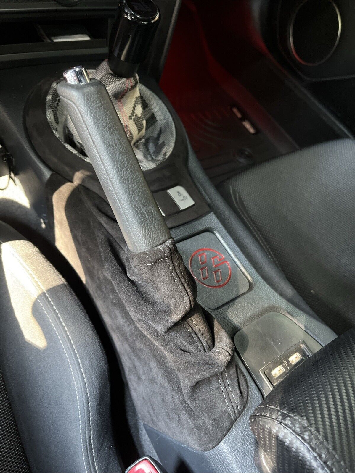 genuine suede parking brake boot cover for subaru brz scion fr-s toyota gt 86 2012 2013 2014 2015 2016 2017 2018 2019 2020