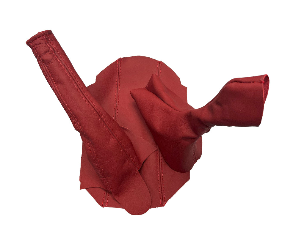 for porsche boxster 911 986 996 1997 1998 1999 2000 2001 2002 2003 2004 Torch Red genuine leather console armrest shift parking brake boot cover manual transmission