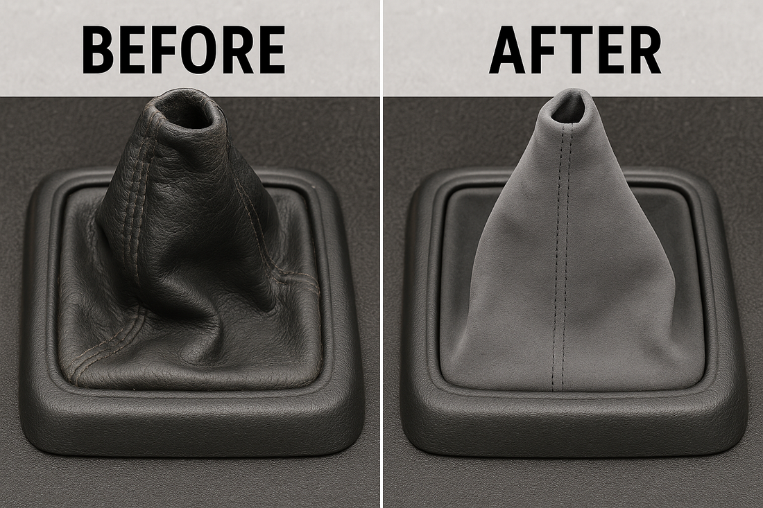 Replacing your shift Boot and why is it important before and after picture