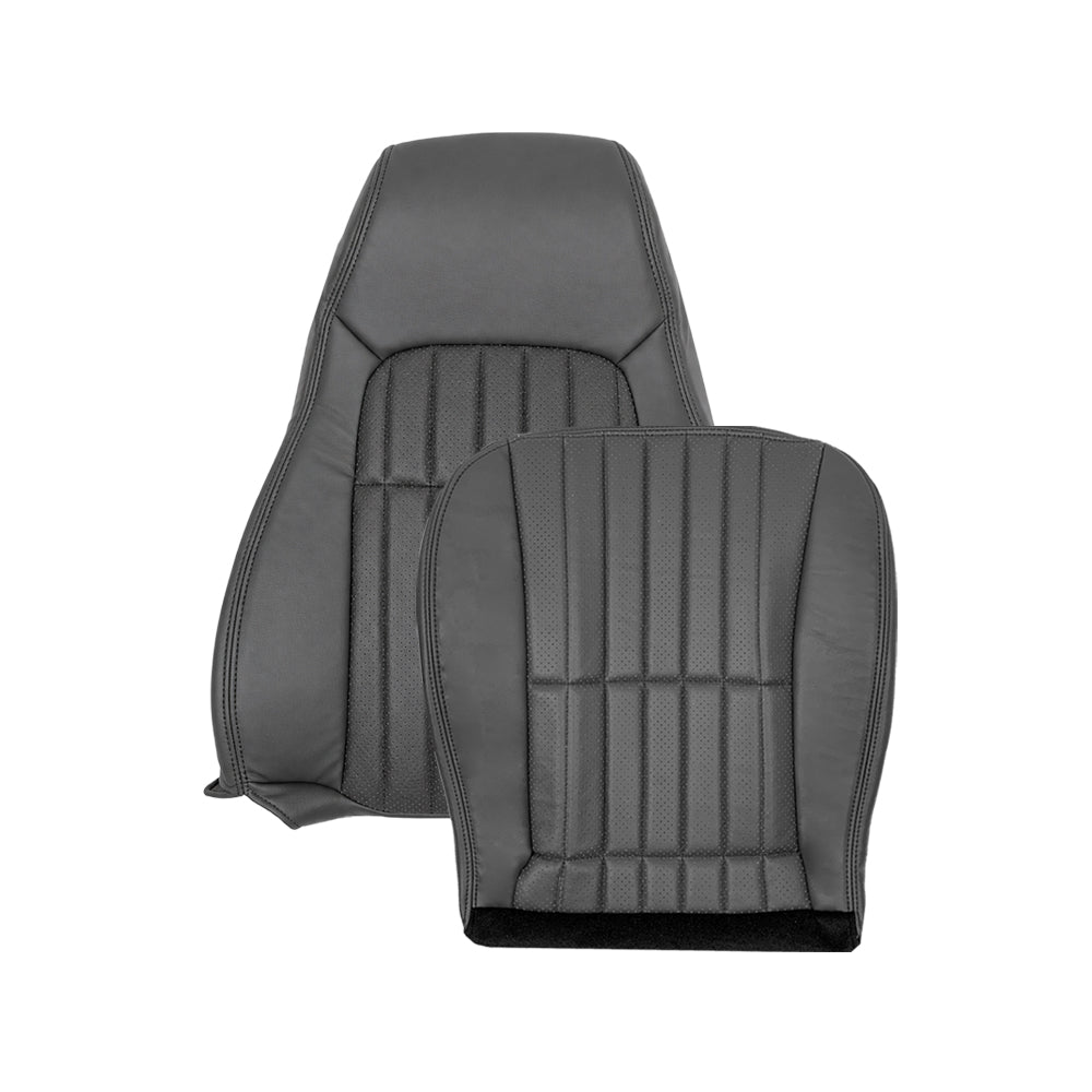 1997-2002 For Chevy Camaro SS Replacement Seat Covers In Synthetic Leather: Dark Gray