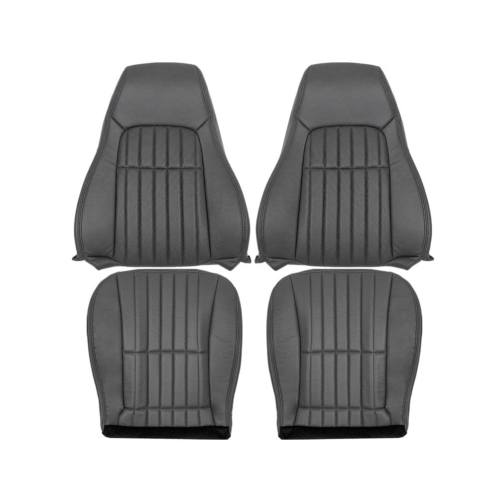 1997-2002 For Chevy Camaro SS Replacement Seat Covers In Synthetic Leather: Dark Gray