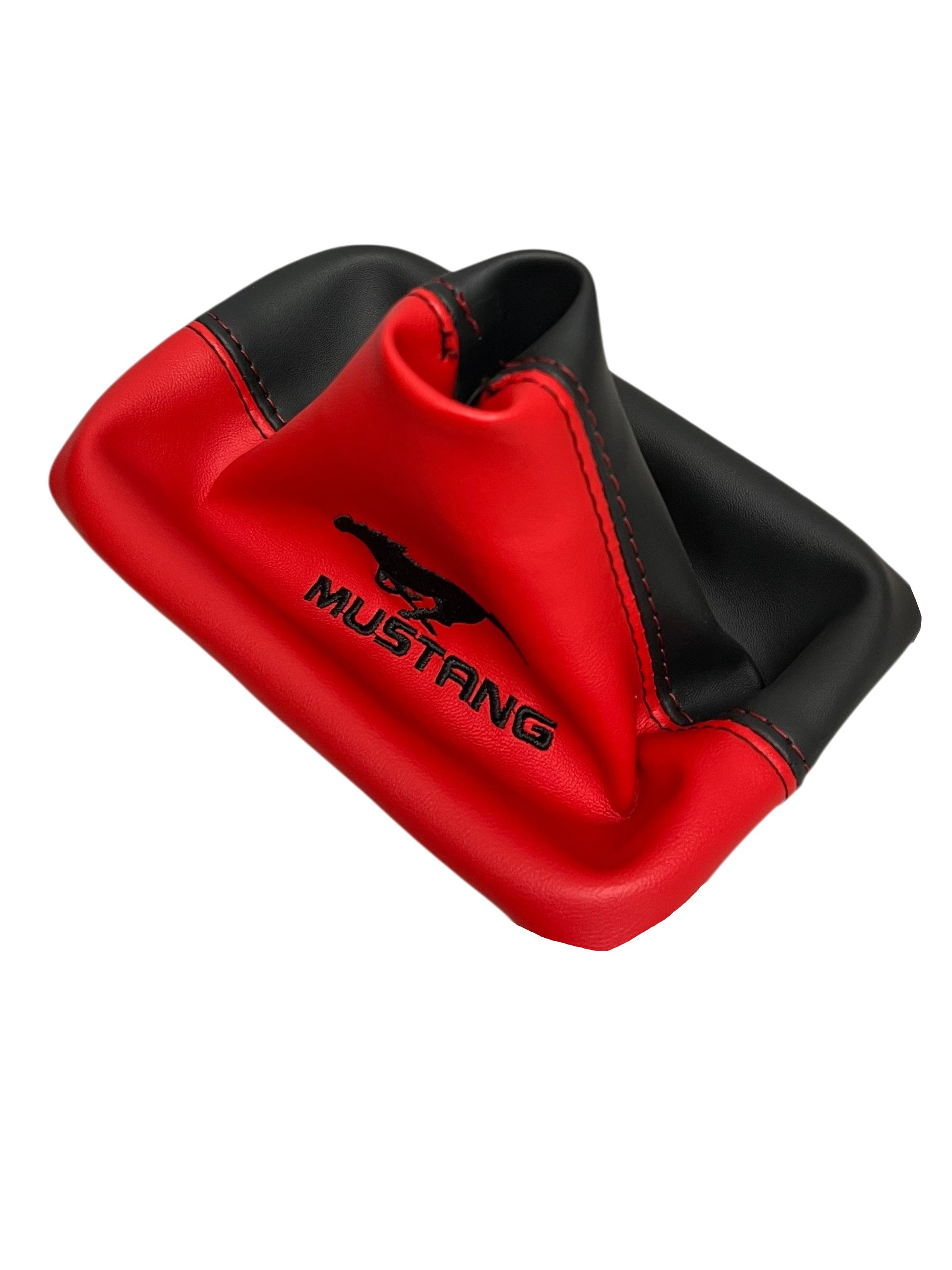 Manual transmission shift boot compatible with 2005-2009 Ford Mustang GT Convertible models, premium replacement interior cover handcrafted in USA