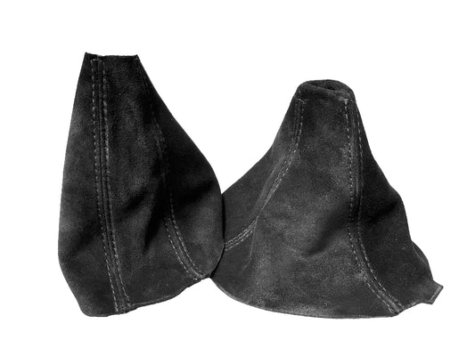 compatible with bmw e91 e92 e93 2005 2006 2007 2008 2009 2010 2011 2012 2013 genuine suede handbrake and shift boot cover in black