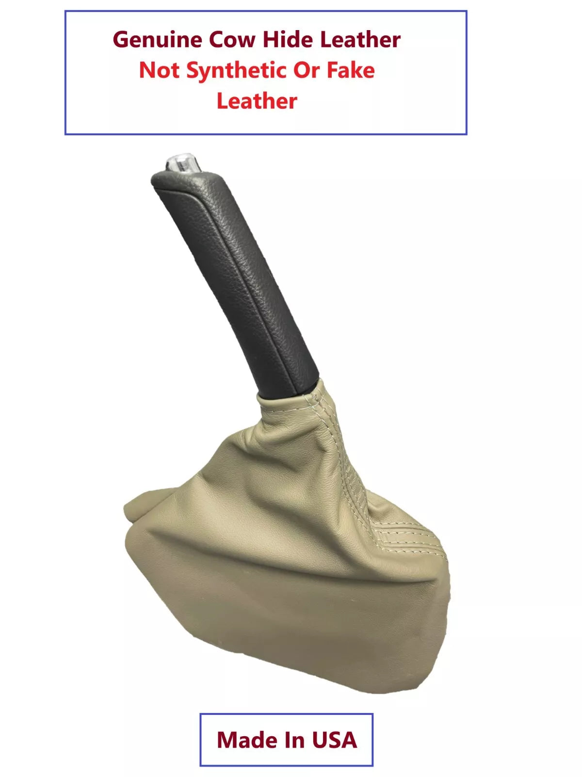 Warm Ivory Tan ebrake Boot For 2008 2009 2010 2011 2012 2013 2014 2015 2016 Subaru Impreza Outback Legacy Replacement E-brake Parking Brake Emergency Brake Genine Real Leather Boot Cover. Original Factory Color 