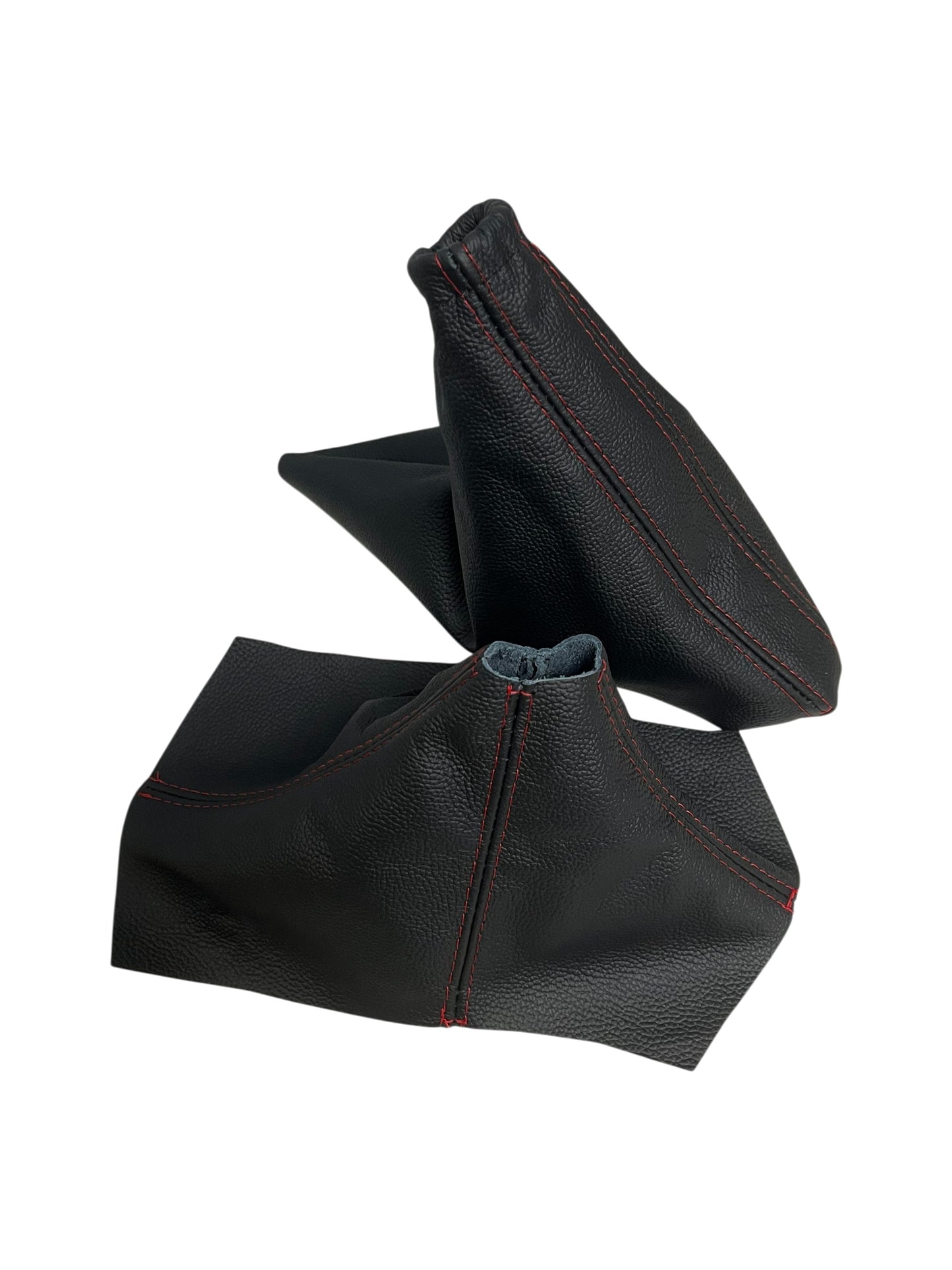 genuine leather shift and parking brake boot for compatible with 2010 2011 2012 2013 2014 ford mustang made in usa