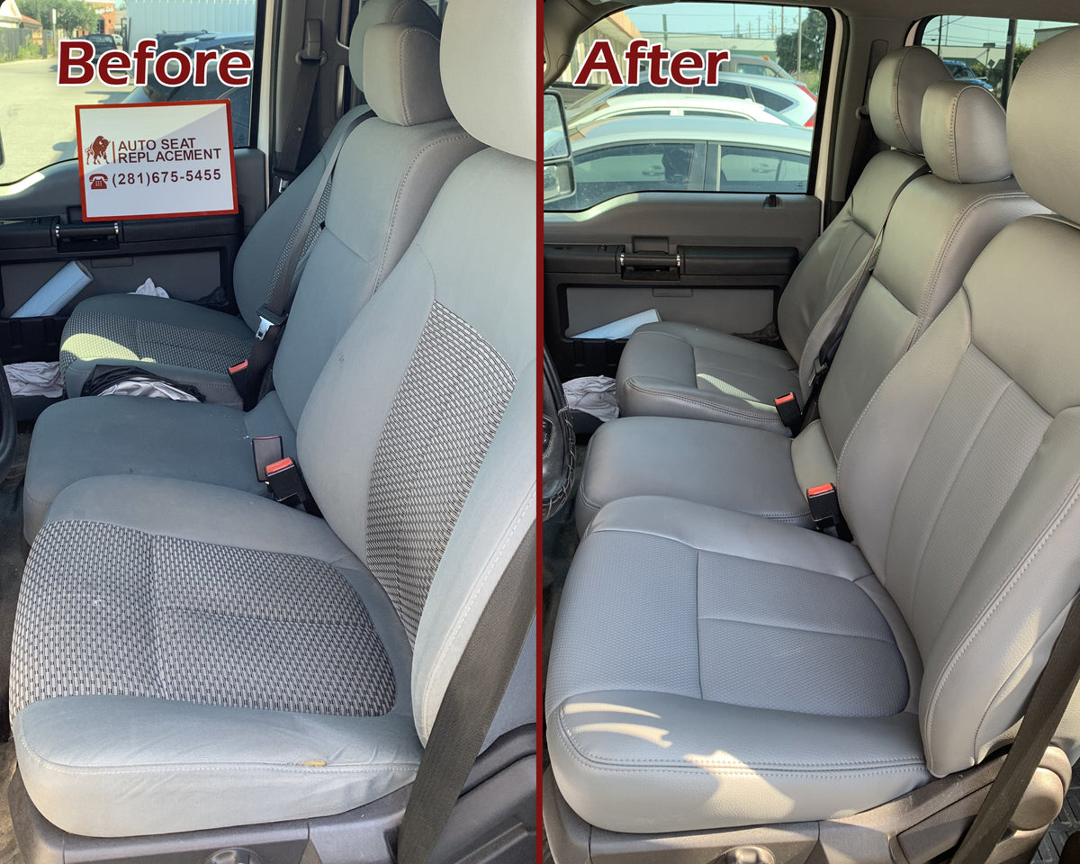 2009-2014 Ford F-150 XL WORK TRUCK in Steel Gray Synthetic Leather: Choose From Variants