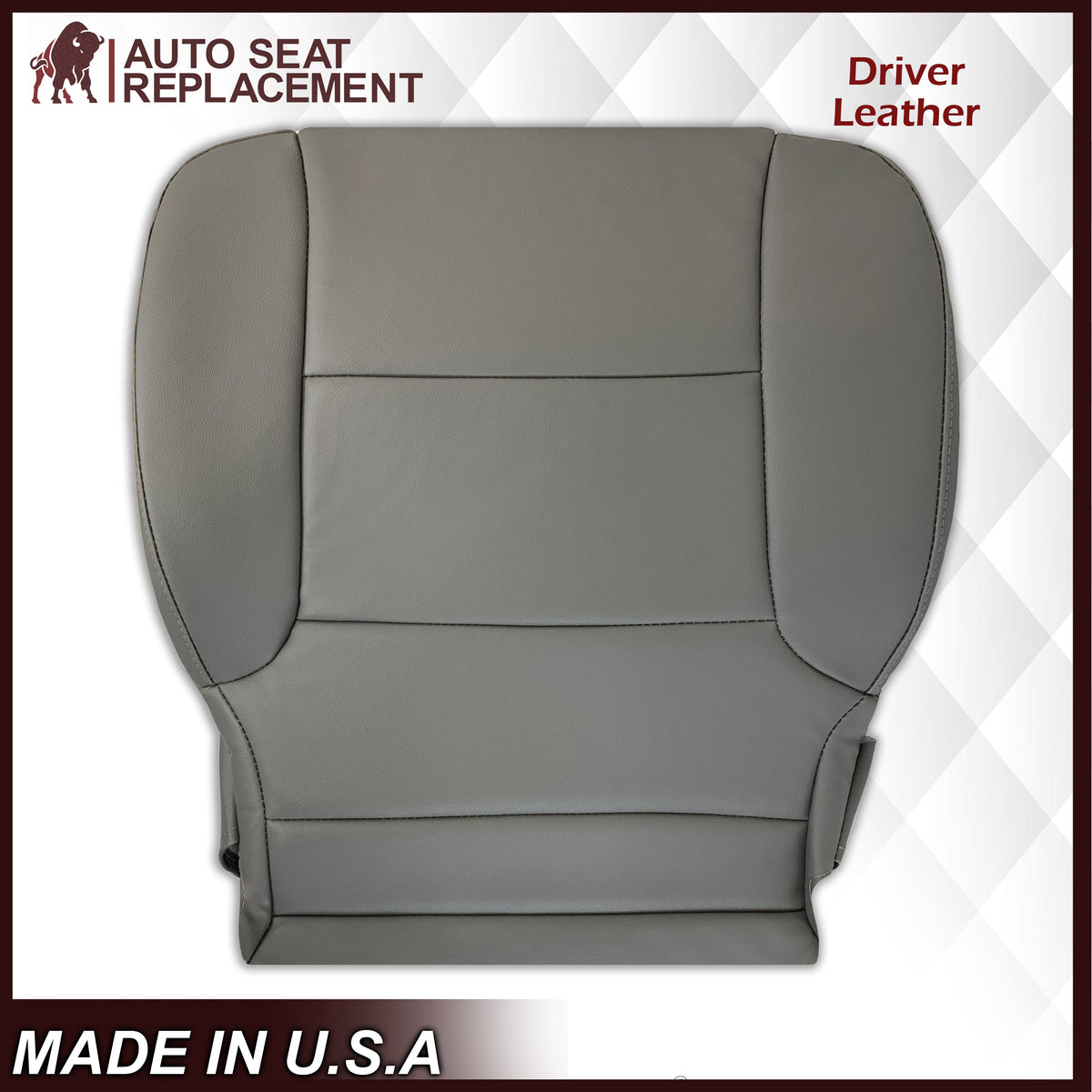 2014-2024 Chevy Silverado 4500HD 5500HD 6500HD WORK TRUCK Synthetic Leather Seat Covers: Gray