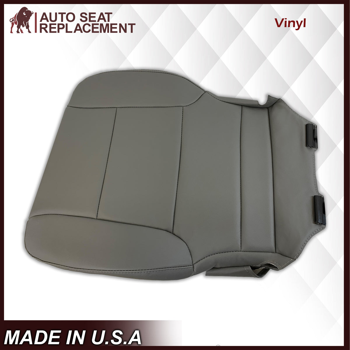 2014-2024 Chevy Silverado 4500HD 5500HD 6500HD WORK TRUCK Synthetic Leather Seat Covers: Gray