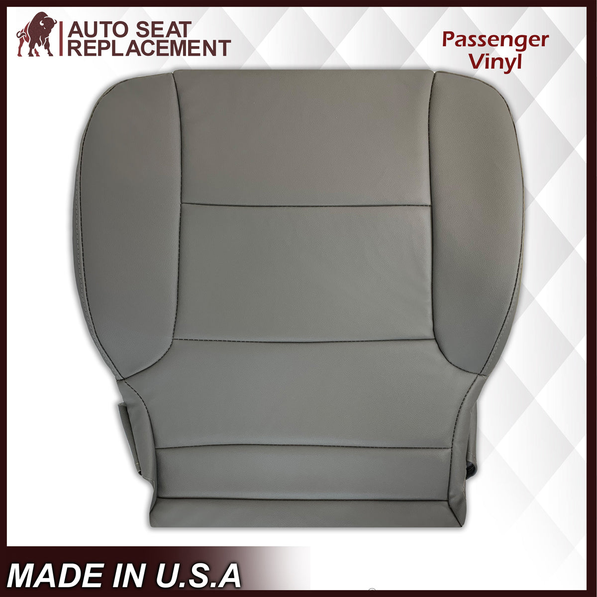 2014-2024 Chevy Silverado 4500HD 5500HD 6500HD WORK TRUCK Synthetic Leather Seat Covers: Gray