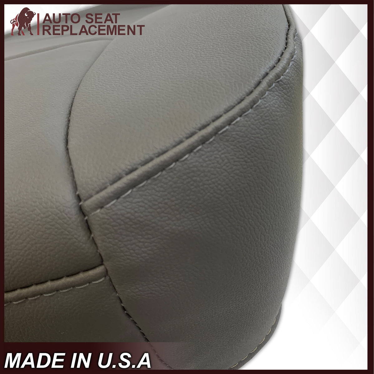 2014-2024 Chevy Silverado 4500HD 5500HD 6500HD WORK TRUCK Synthetic Leather Seat Covers: Gray