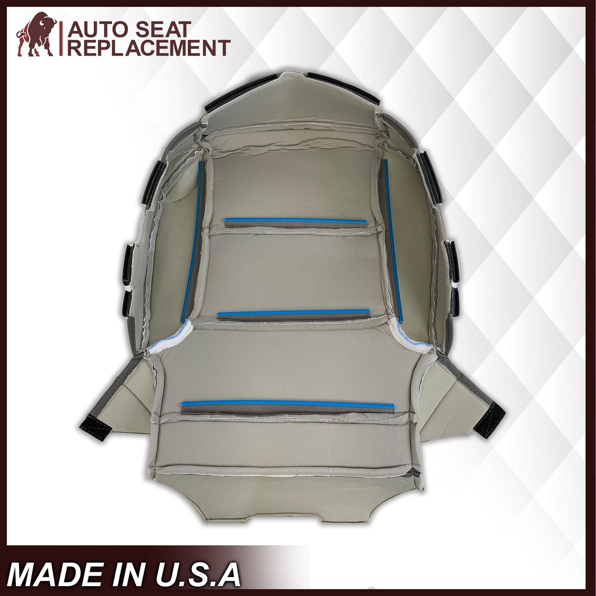2014-2024 Chevy Silverado 4500HD 5500HD 6500HD WORK TRUCK Synthetic Leather Seat Covers: Gray
