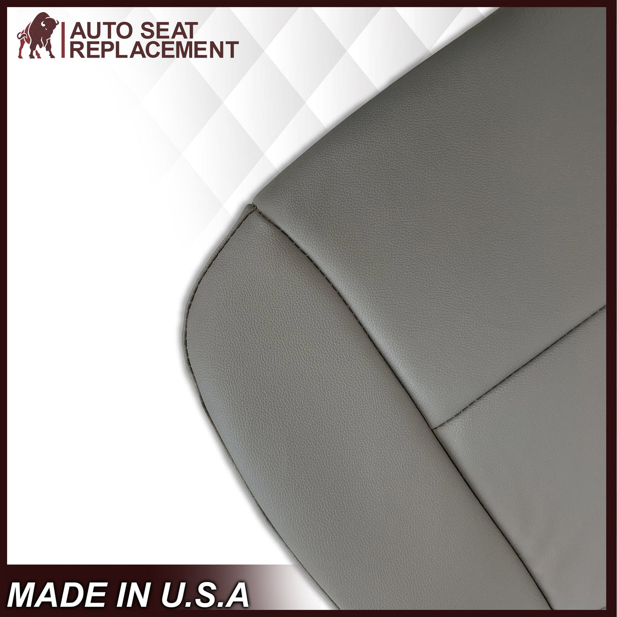 2014-2024 Chevy Silverado 4500HD 5500HD 6500HD WORK TRUCK Synthetic Leather Seat Covers: Gray