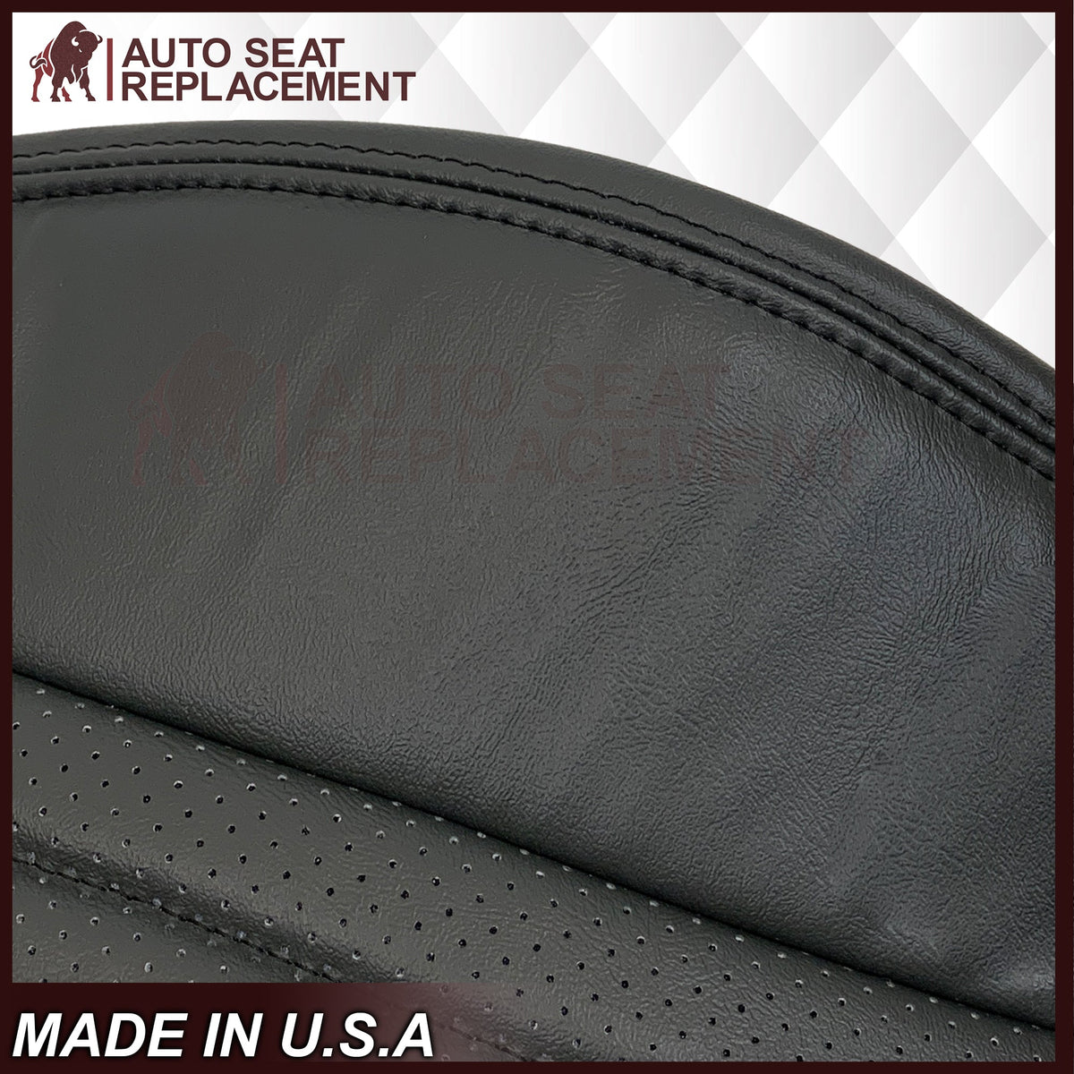1997-2002 For Chevy Camaro SS Replacement Seat Covers In Synthetic Leather: Dark Gray