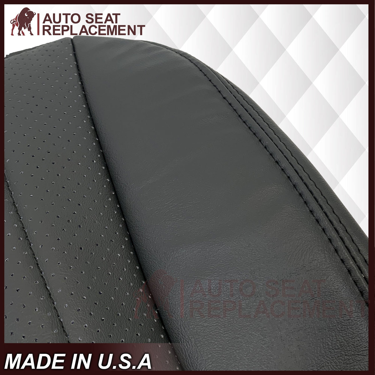 1997-2002 For Chevy Camaro SS Replacement Seat Covers In Synthetic Leather: Dark Gray