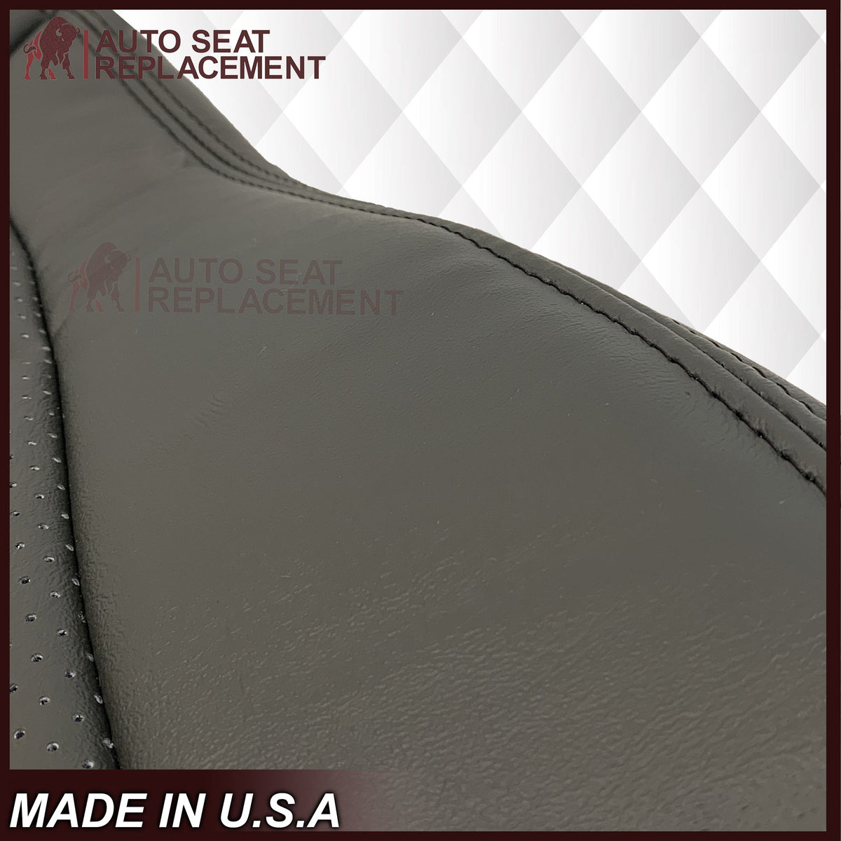 1997-2002 For Chevy Camaro SS Replacement Seat Covers In Synthetic Leather: Dark Gray