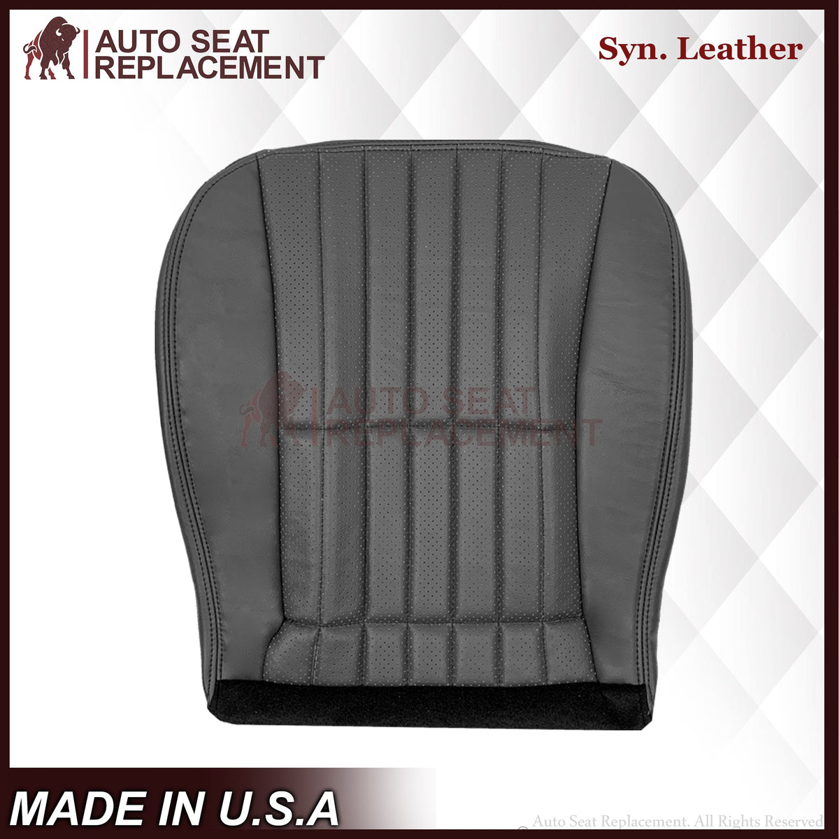 1997-2002 For Chevy Camaro SS Replacement Seat Covers In Synthetic Leather: Dark Gray