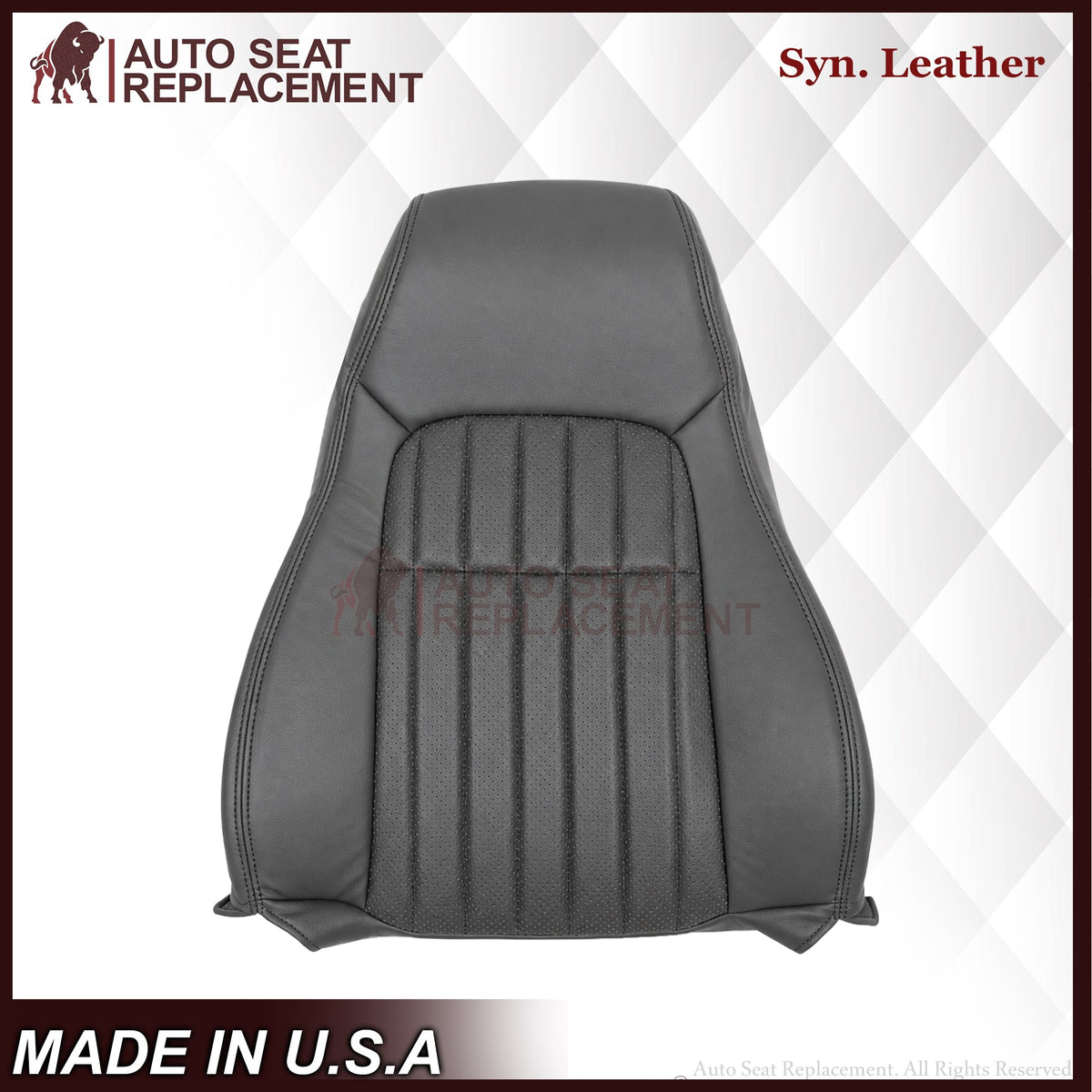 1997-2002 For Chevy Camaro SS Replacement Seat Covers In Synthetic Leather: Dark Gray