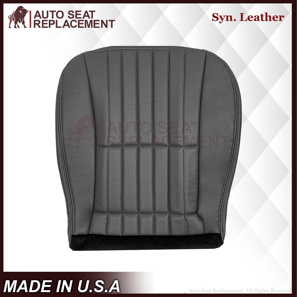 1997-2002 For Chevy Camaro SS Replacement Seat Covers In Synthetic Leather: Dark Gray