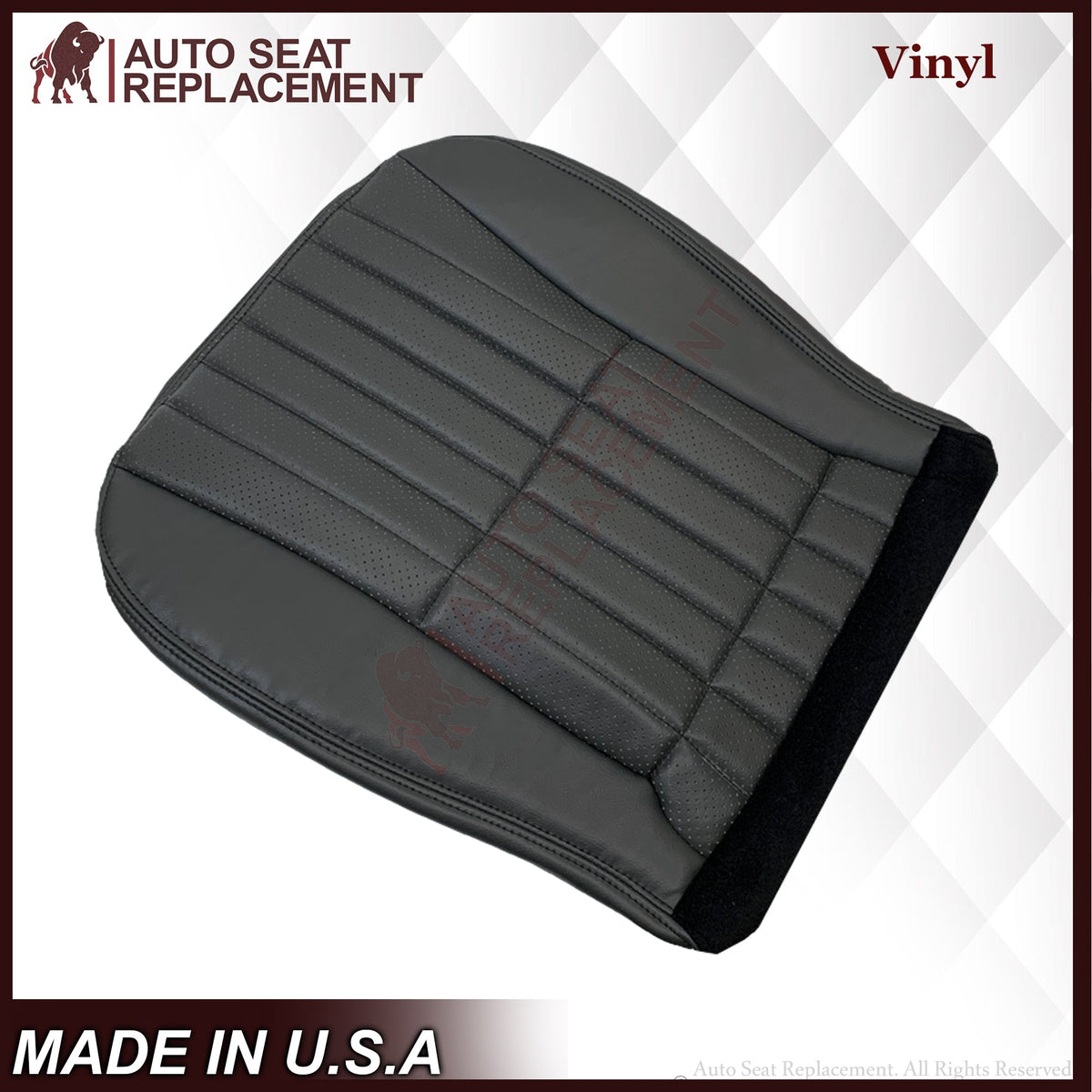 1997-2002 For Chevy Camaro SS Replacement Seat Covers In Synthetic Leather: Dark Gray