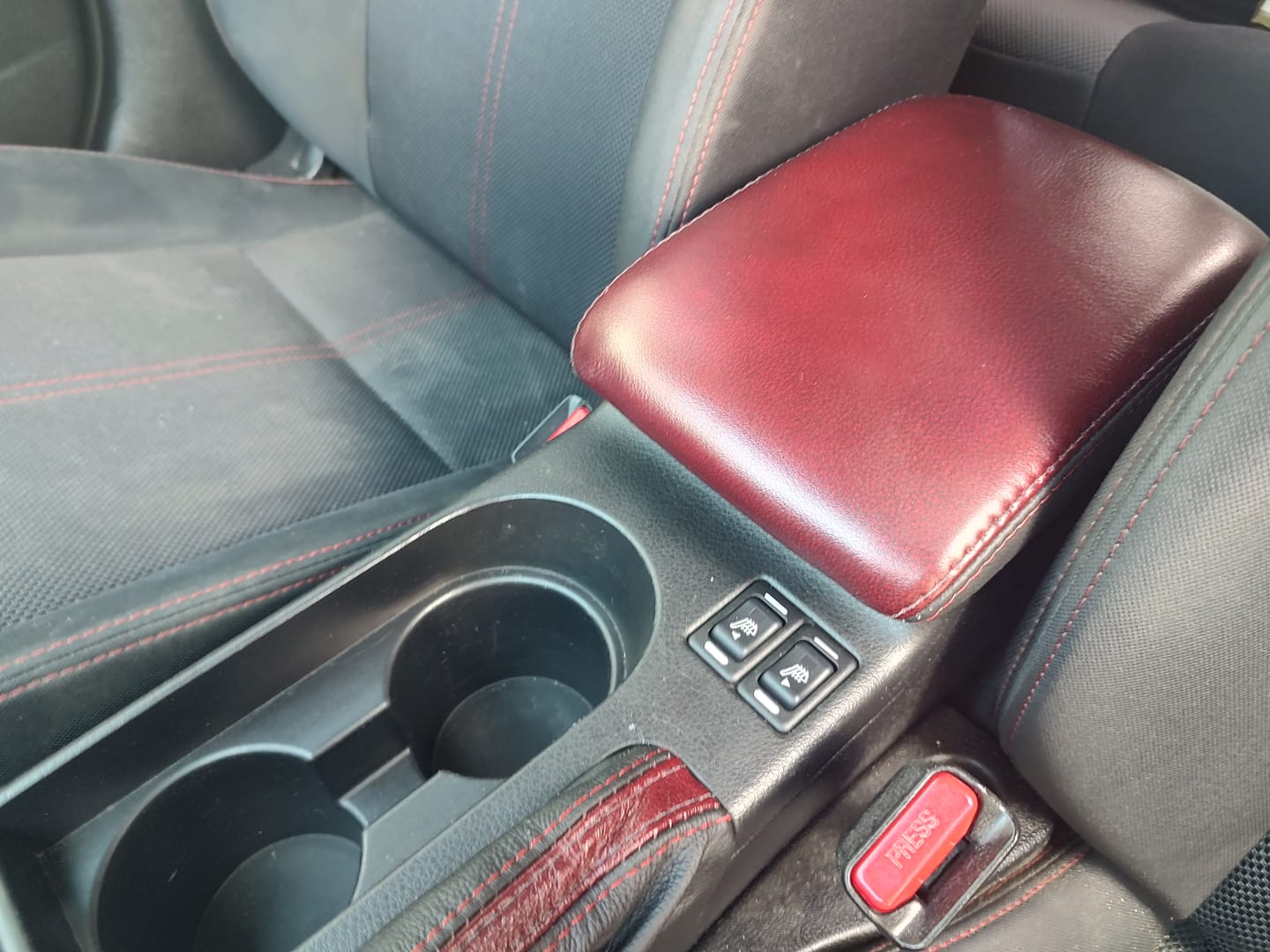 black quad red genuine leather console armrest shift handbrake boot cover for subaru impreza wrx sti 2008 2009 2010 2011 2012 2013 2014