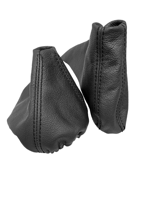 genuine leather shift handbrake boot cover fits for bmw 2005 2006 2007 2008 2009 2010 2011 2012 2013 automatic transmission