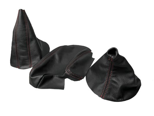 For 1991-2005 BMW E36 E46 3 Series Genuine Leather Console Armrest Shift & Handbrake Boot Cover