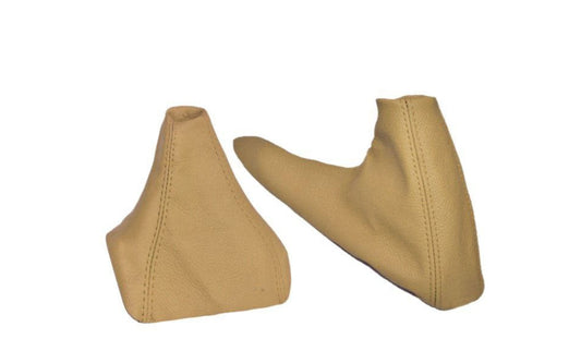 beige tan genuine real leather shift and parking brake boot cover manaul transmission for bmw z3 1995 1996 1997 1998 1999 2000 2001 2002 
