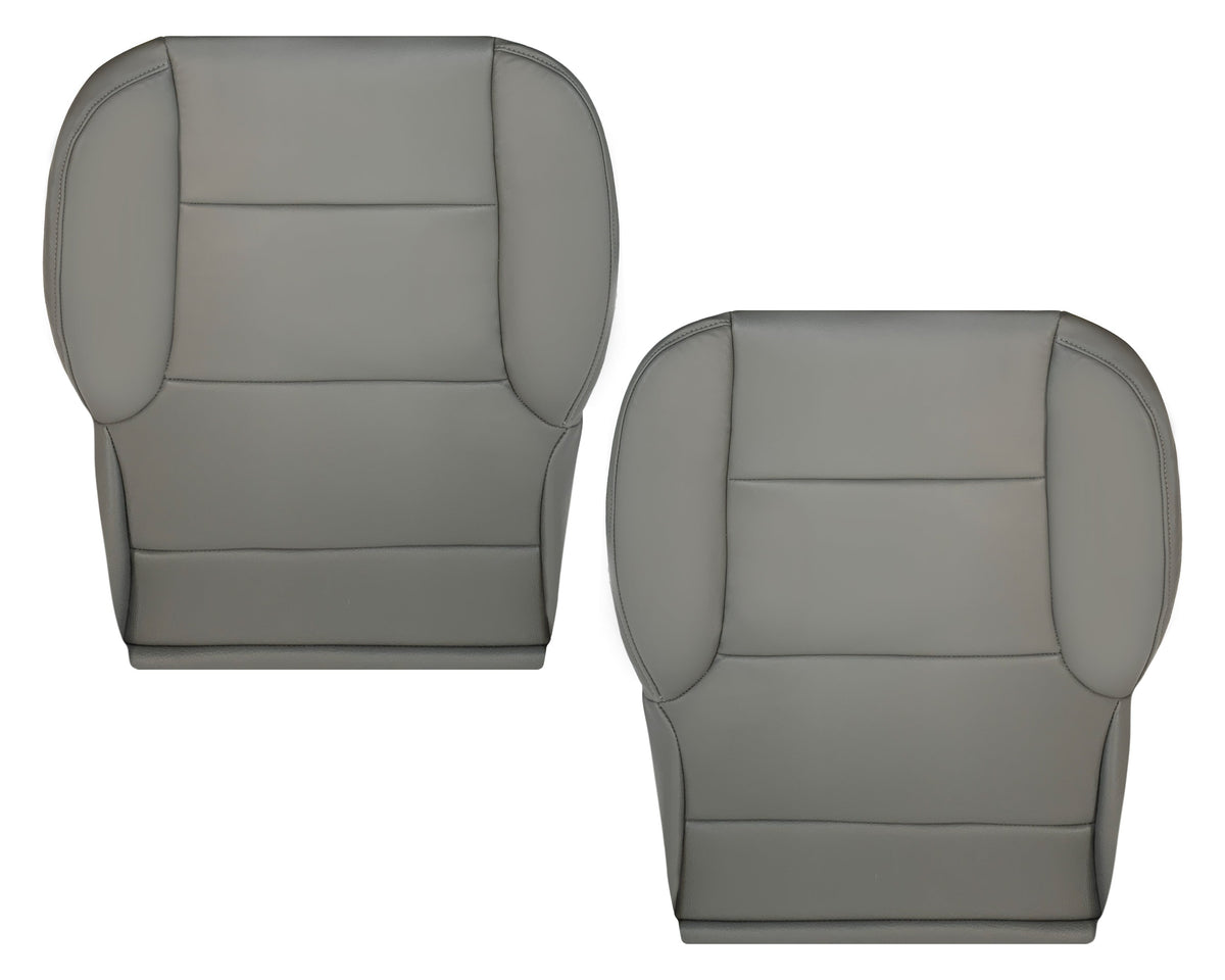 2014-2024 Chevy Silverado 4500HD 5500HD 6500HD WORK TRUCK Synthetic Leather Seat Covers: Gray